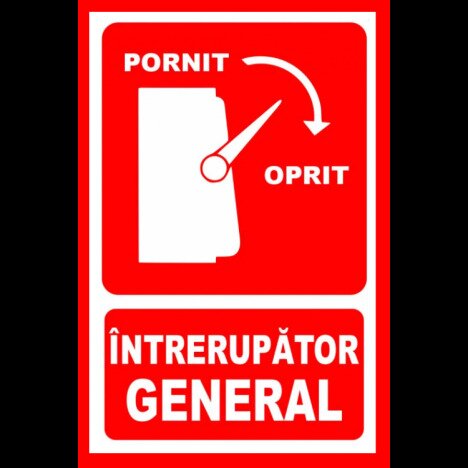 Placuta pentru intrerupator general pornit oprit