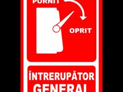 Placuta pentru intrerupator general pornit oprit